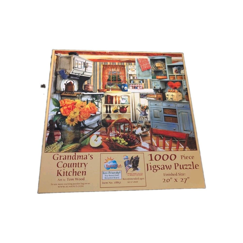 Grandma’s Country Kitchen 1000 Piece Jigsaw Puzzle SunsOut #28851 Tom Wood